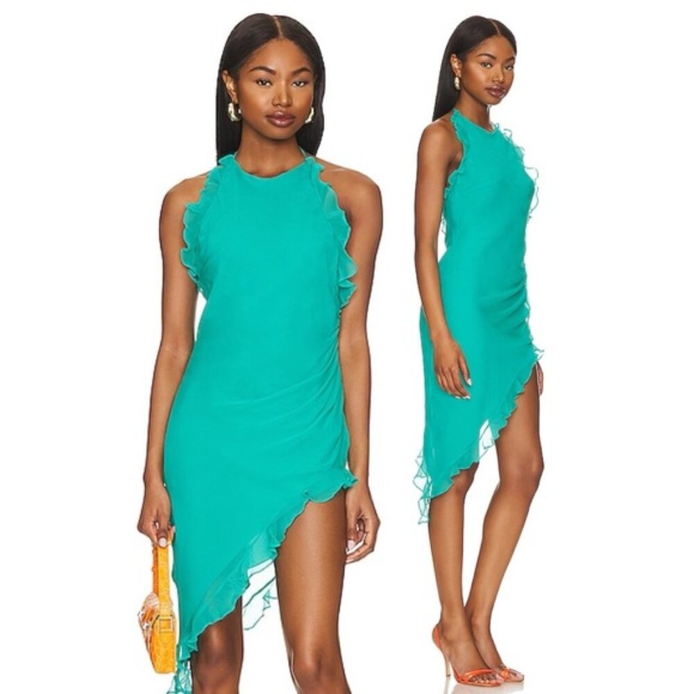 Amanda Uprichard Kalyn Dress in Serpent - Picture 1 of 8